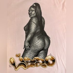 Lizzo Exclusive 2022 Special Tour Merch Pink Long Sleeve Unisex 🍑Tee Size Large